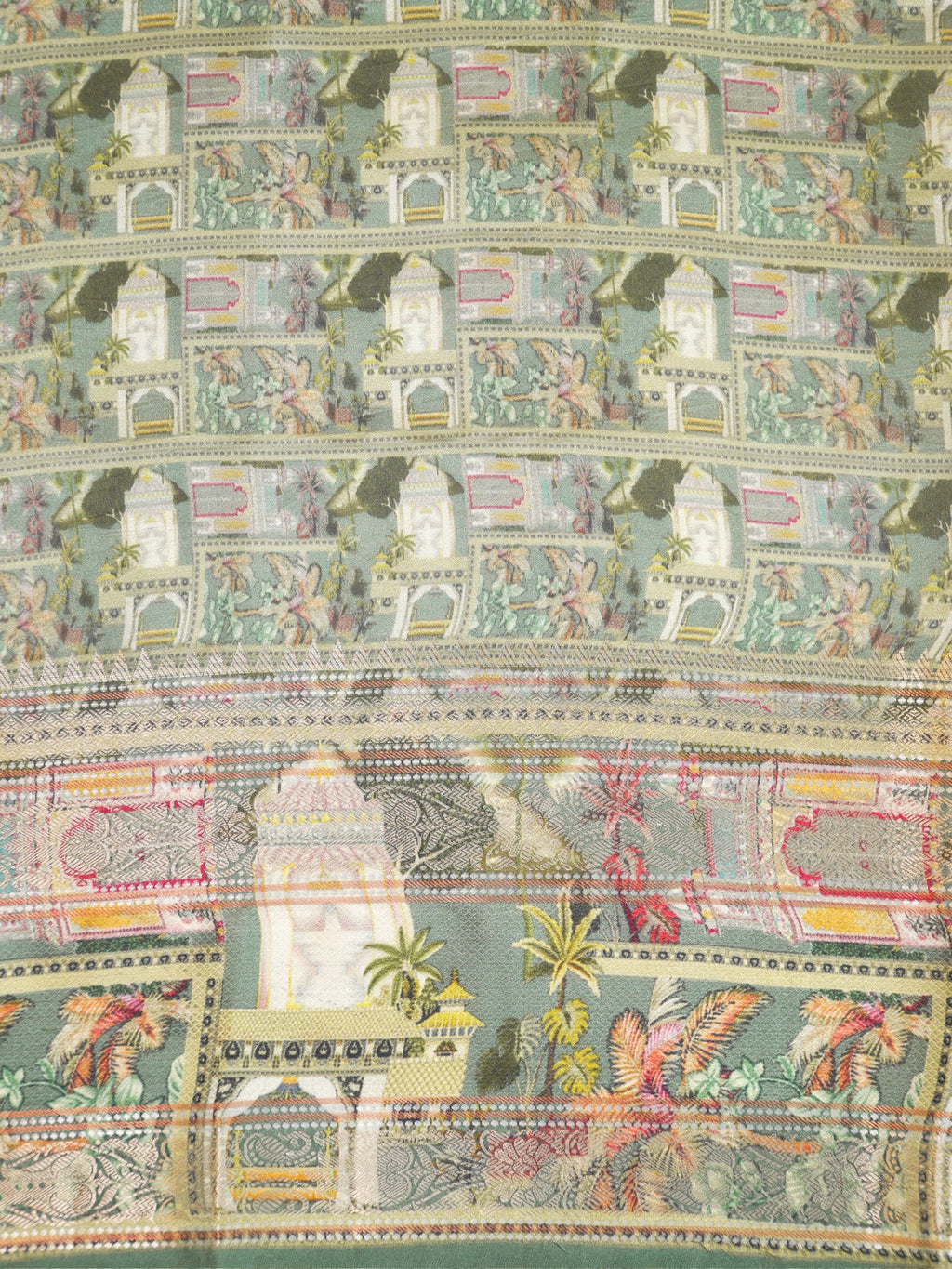 Banarasi Pure Katan Kalamkari Brocade Saree
