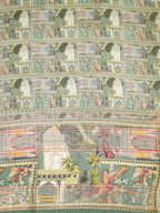 Banarasi Pure Katan Kalamkari Brocade Saree