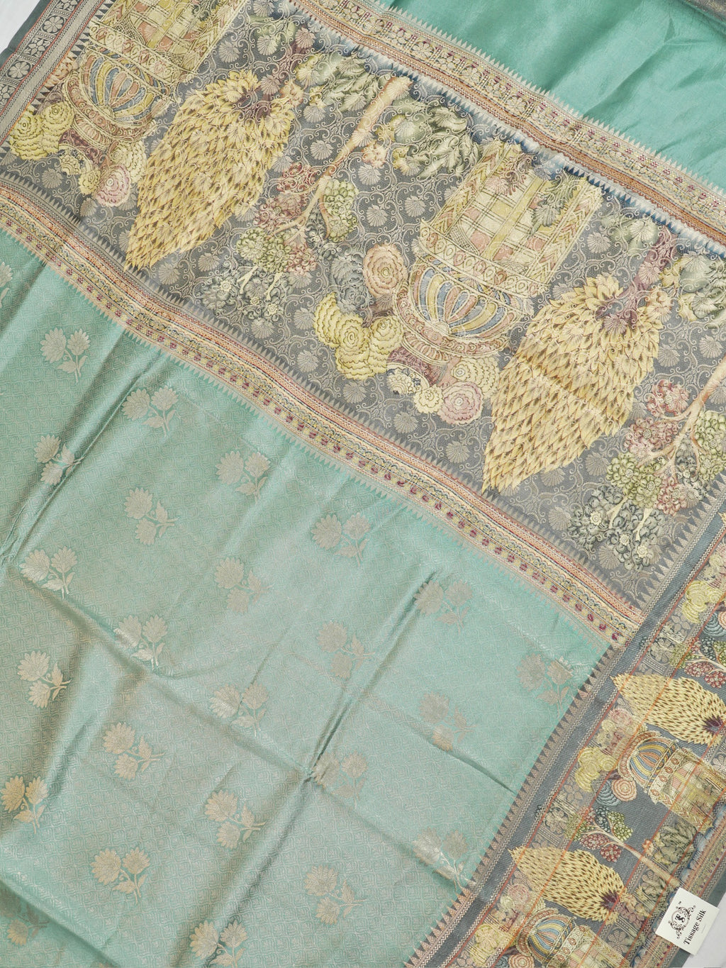 Banarasi Pure Katan Kalamkari Brocade Saree
