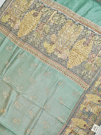 Banarasi Pure Katan Kalamkari Brocade Saree