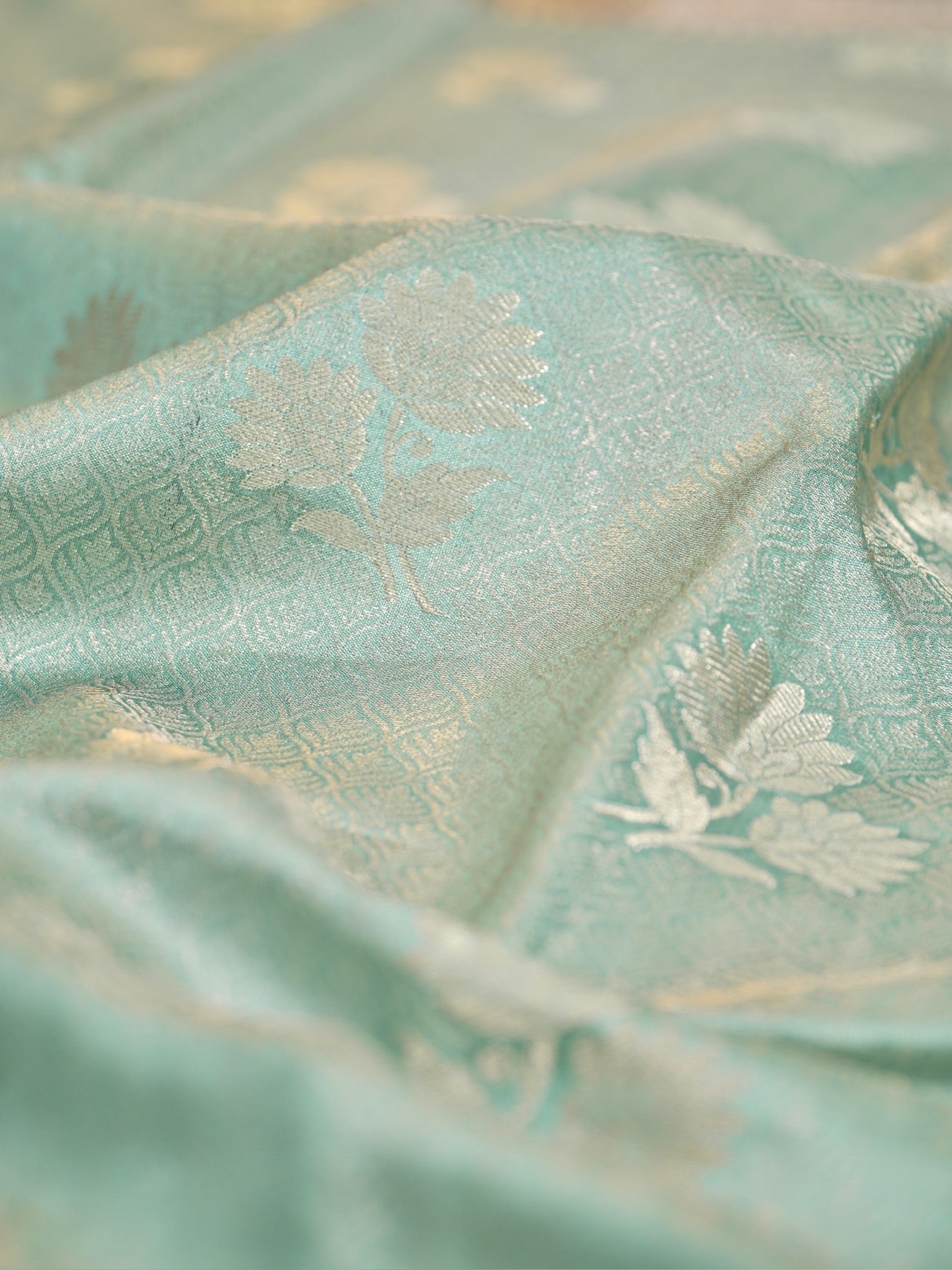 Banarasi Pure Katan Kalamkari Brocade Saree