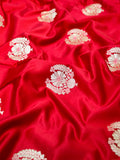 Banarasi Pure Mushru Handloom Kadhuwa Buta Fabric with Meenakari