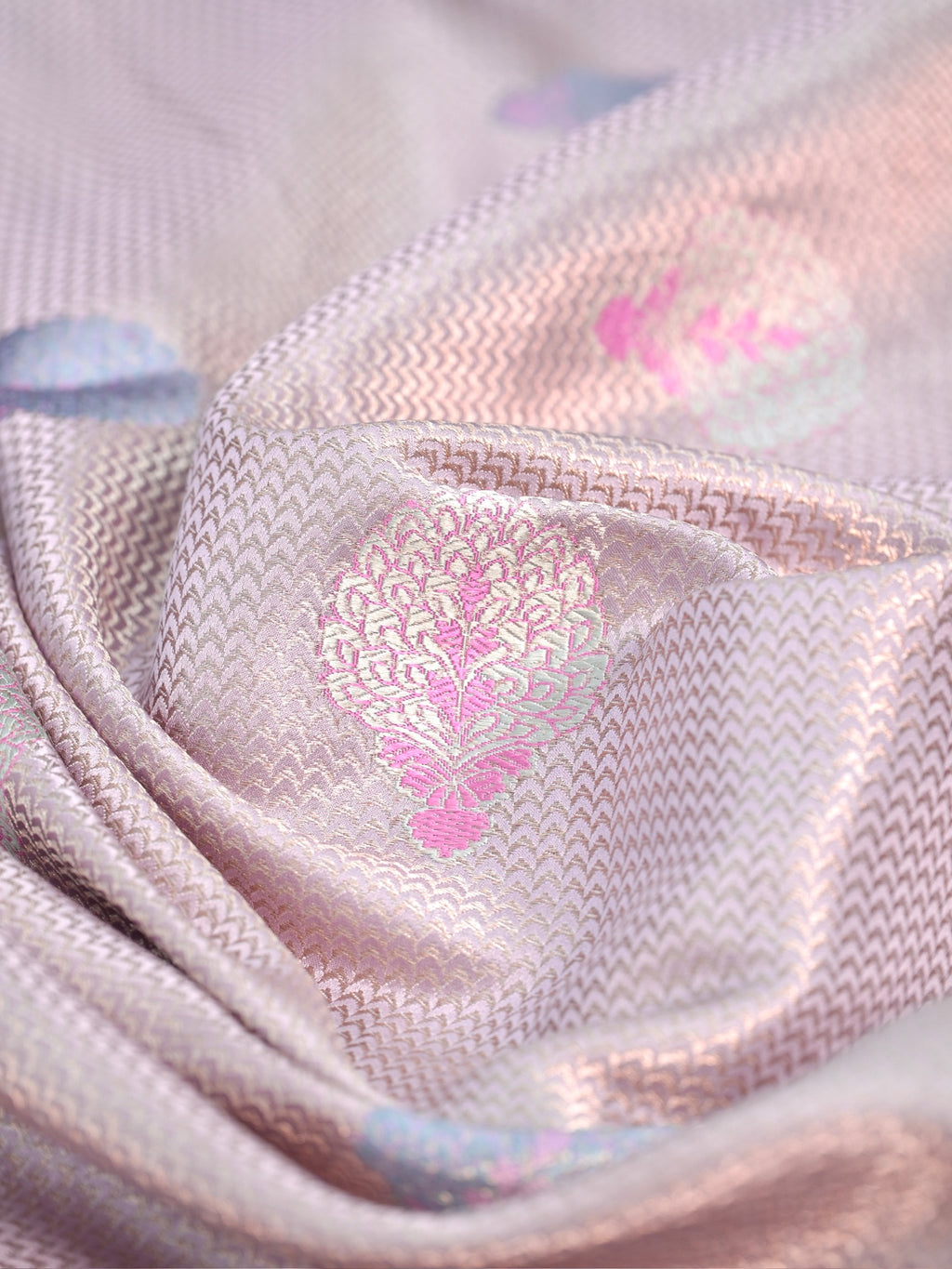 Handloom Banarasi Pure Katan Silk Brocade Fabric