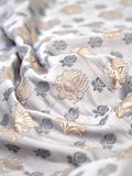 Exquisite Banarasi Handloom Silk Fabric with Sona Meena Work Boota