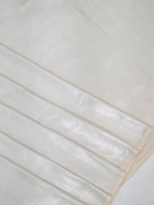 Banarasi Handloom Pure Katan Silk Brocade Jhilmil Fabric with Pure Zari