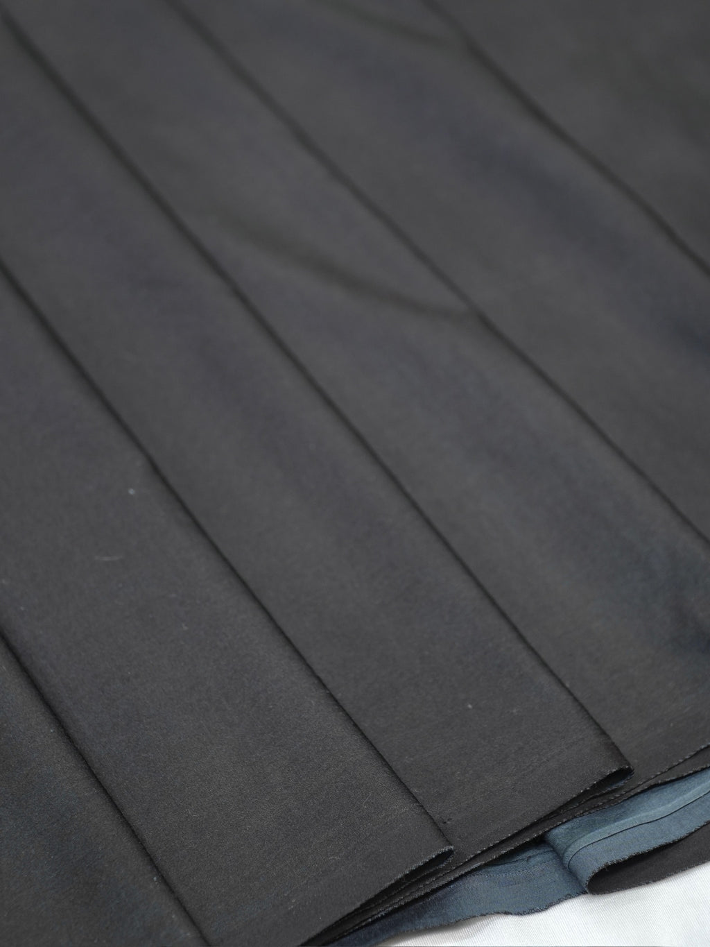Midnight Black Banarasi Pure Katan Silk Satin Fabric