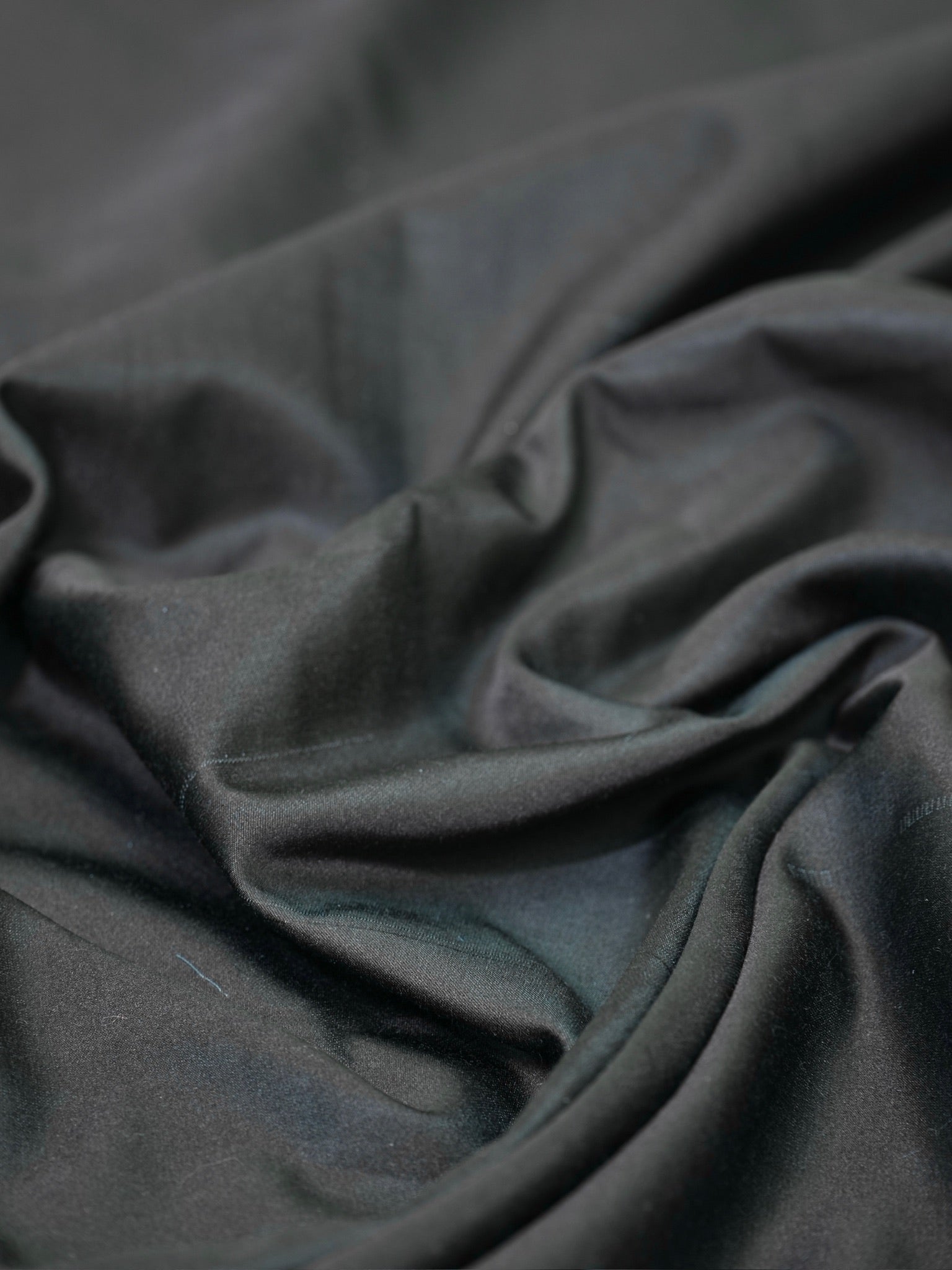 Midnight Black Banarasi Pure Katan Silk Satin Fabric