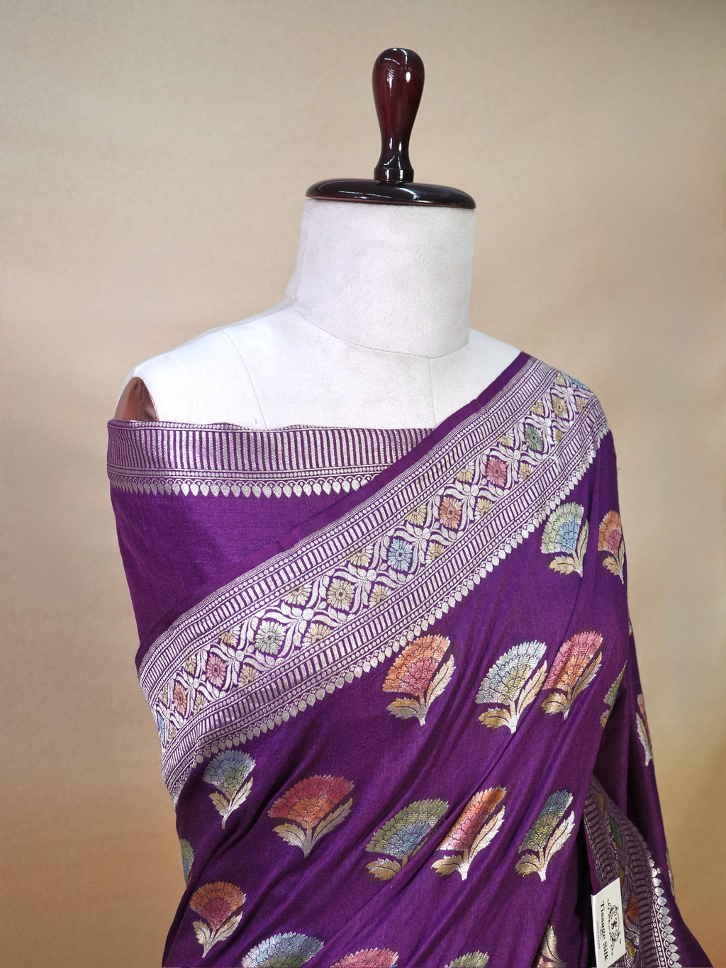 Banarasi Pure Munga Silk Handbrush Saree