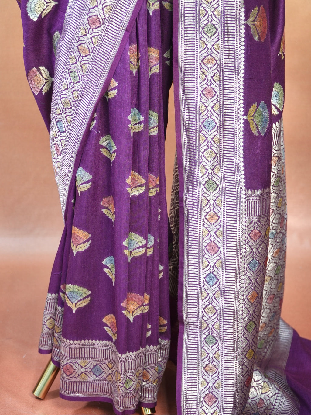 Banarasi Pure Munga Silk Handbrush Saree