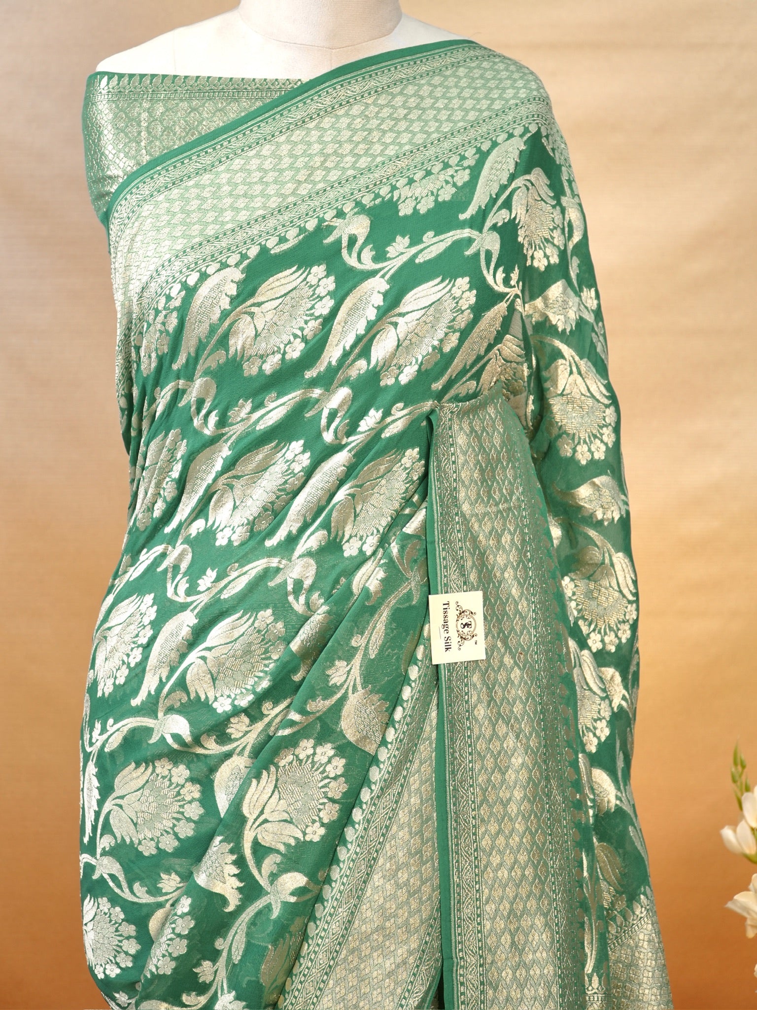 Banarasi Pure Khaddi Georgette Saree