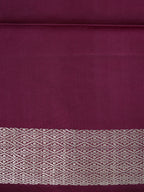 Wine Handwoven Banarasi Pure Mushru Silk Saree