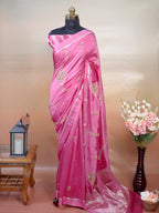 Banarasi Pure Katan  handwork Zardozi Silk Saree