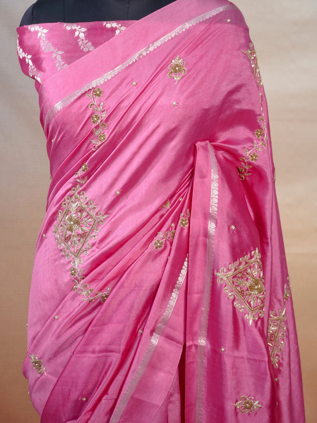 Banarasi Pure Katan  handwork Zardozi Silk Saree