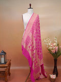 Banarasi Pure Georgette Bandhej Dupatta – Magenta Pink
