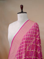 Banarasi Pure Georgette Bandhej Dupatta – Magenta Pink