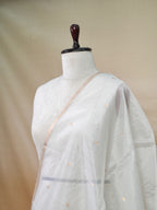 Handwoven Banarasi Pure Kora Organza Silk Dupatta (Dyeable)