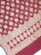 Banarasi Pure Georgette Bandhej Dupatta – Maroon