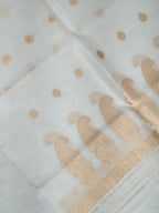 Handwoven Banarasi Pure Kora Organza Silk Dupatta (Dyeable)