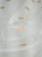 Handwoven Banarasi Pure Kora Organza Silk Dupatta (Dyeable)
