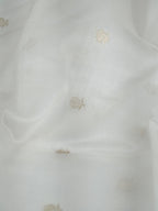 Handwoven Banarasi Pure Kora Organza Silk Dupatta (Dyeable)