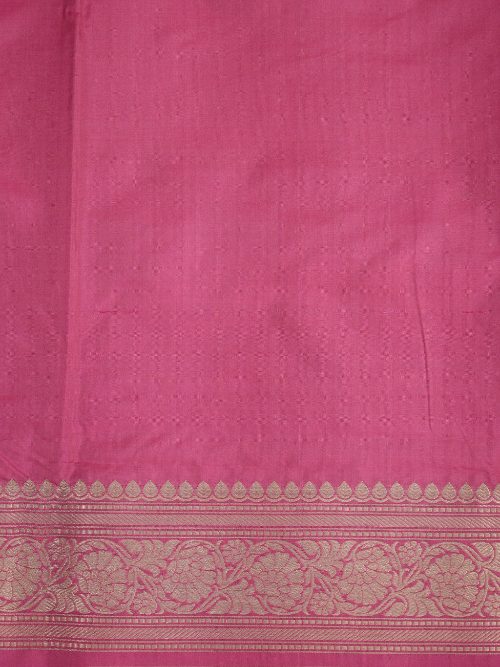 Banarasi Pure Katan Silk Kadhwa Unstitched Suit 3-Piece Set – Rani Pink with Gold Zari