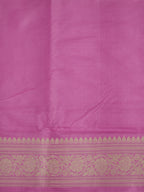 Handwoven Banarasi Pure Katan Silk Kadhwa Unstitched Suit 3-Piece Set – Soft Pink with Silver Zari