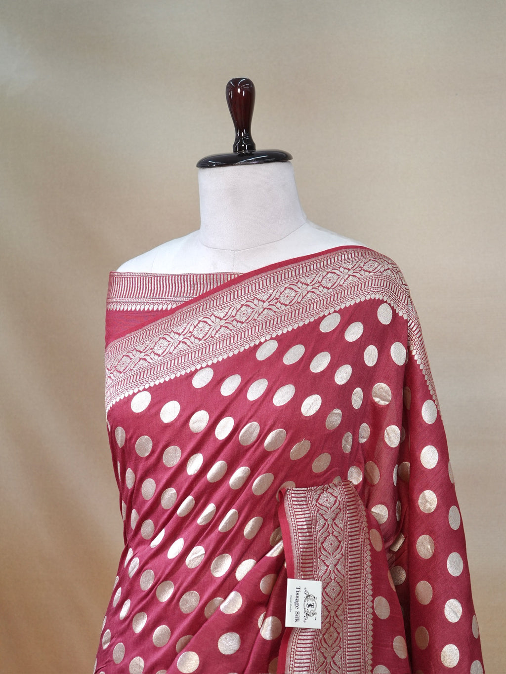 Banarasi Pure Muga Silk Saree with Reshmi Zari – Handloom Cutwork