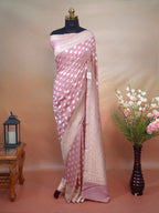 Banarasi Pure Muga Silk Saree with Reshmi Zari Work – Handloom Cutwork