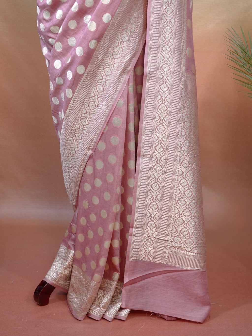 Banarasi Pure Muga Silk Saree with Reshmi Zari Work – Handloom Cutwork