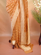 Banarasi Pure Muga Silk Saree with Reshmi Zari Work – Handloom Cutwork