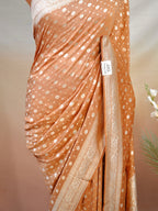 Banarasi Pure Muga Silk Saree with Reshmi Zari Work – Handloom Cutwork