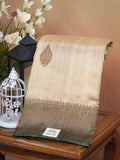 Banarasi Pure Raw Matka Silk Handmade Kadhuva Saree