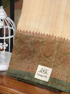 Banarasi Pure Raw Matka Silk Handmade Kadhuva Saree