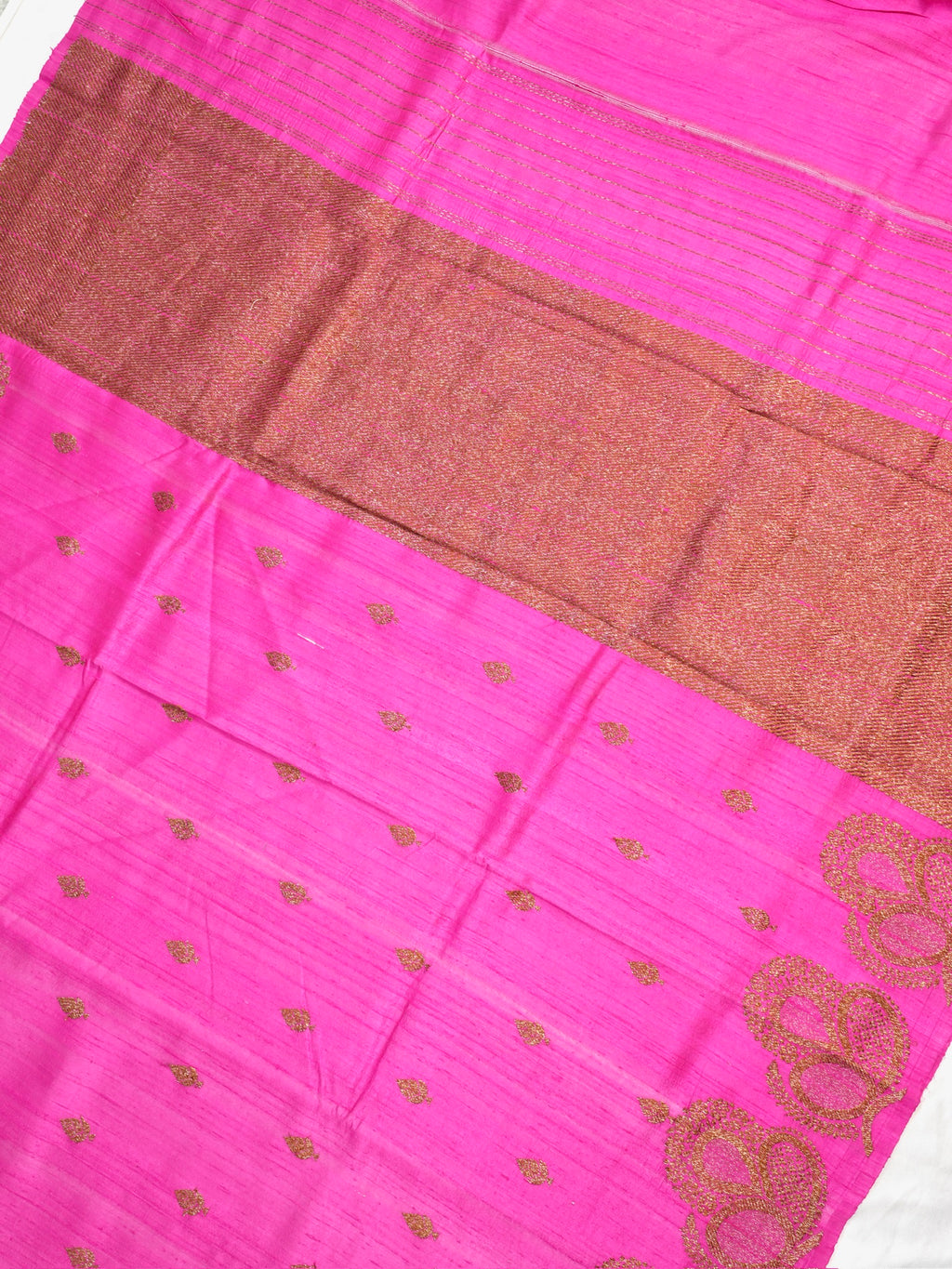 Handwoven Banarasi Pure Raw Matka Silk Saree with Antique Zari Work