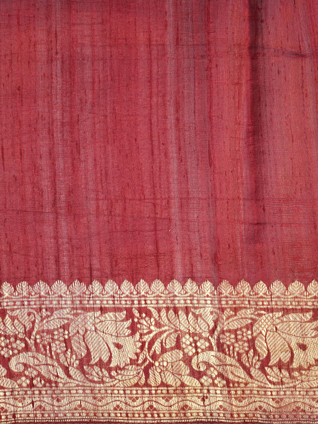 Banarasi Pure Raw Matka Silk Handmade Kadhuva Saree