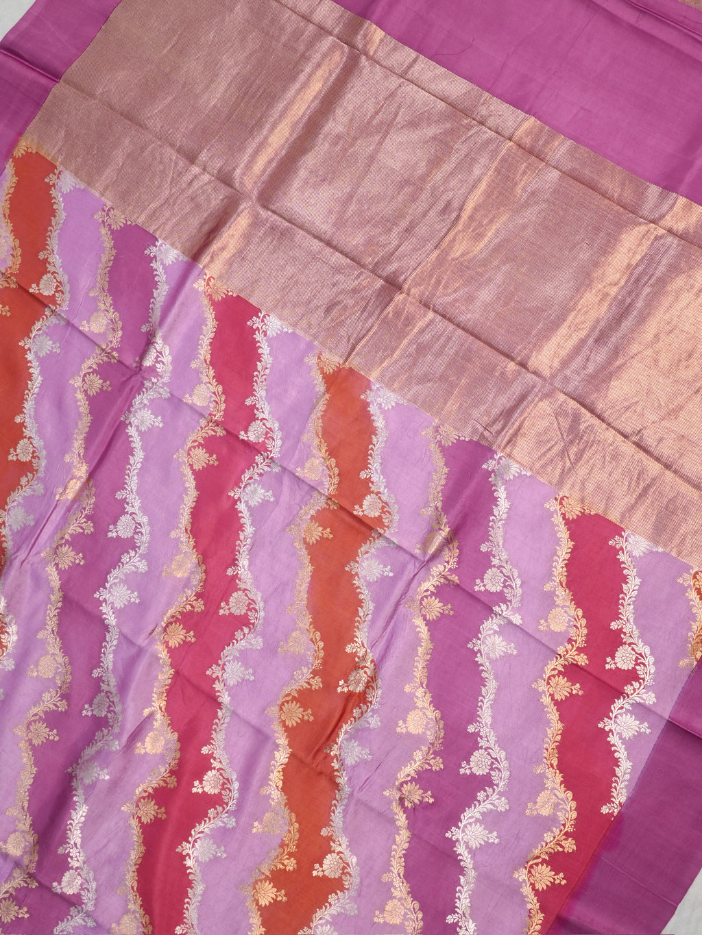 Banarasi Pure Katan Silk Handwoven Kadhuva Rangkat Saree