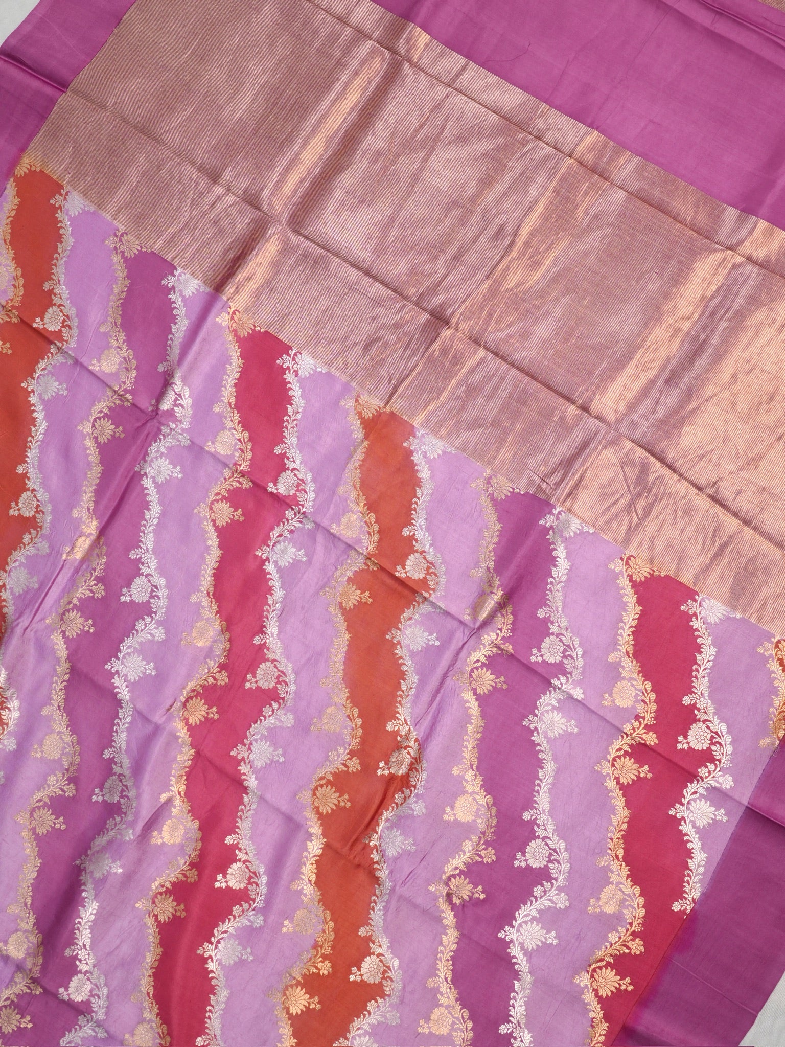 Banarasi Pure Katan Silk Handwoven Kadhuva Rangkat Saree
