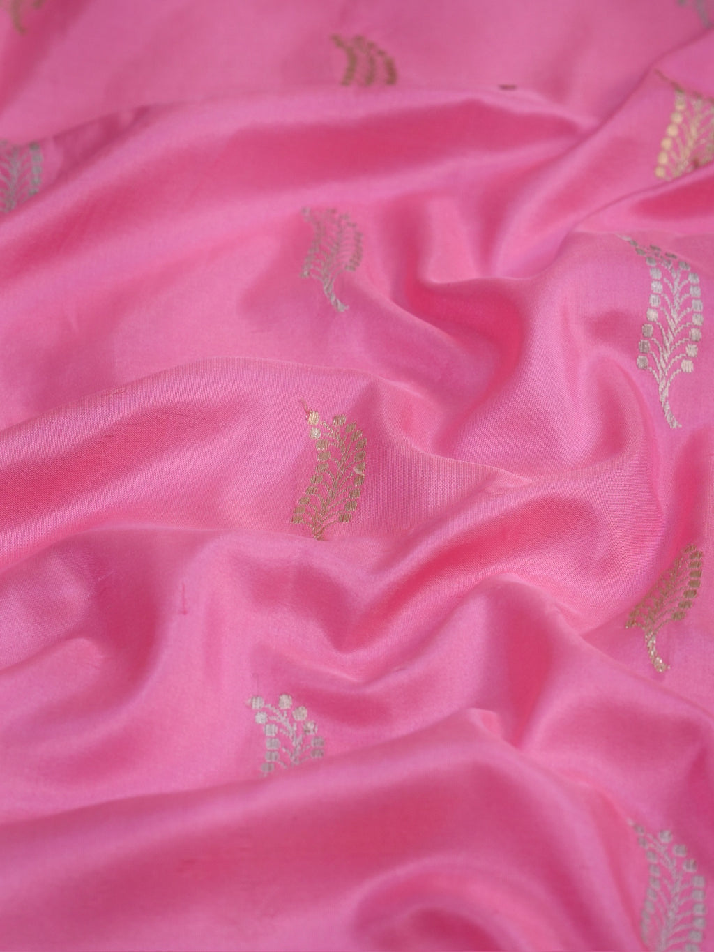 Baby Pink Banarasi Pure Katan Silk Tilfi Kadhwa Saree with Meenakari