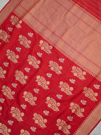 Bridal Red Handwoven Banarasi Pure Katan Silk Kadhwa Saree