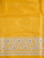 Dual-Tone Rust Red & Gold Banarasi Pure Katan Silk Tilfi Kadhwa Saree with Contrast Mustard Yellow Blouse