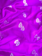 Magenta Pink Banarasi Pure Katan Silk Tilfi Kadhwa Saree with Meenakari