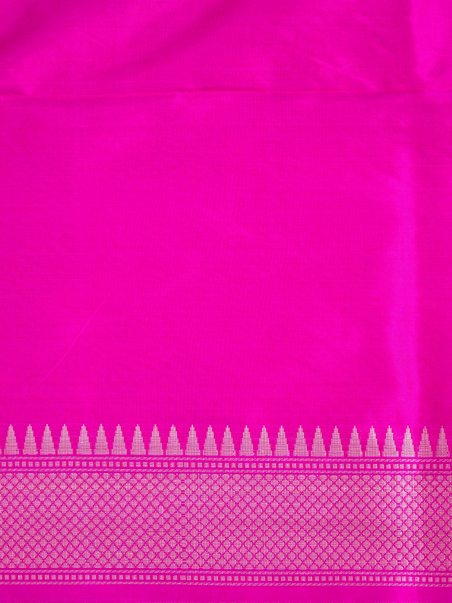 Magenta Pink Banarasi Pure Katan Silk Tilfi Kadhwa Saree with Meenakari