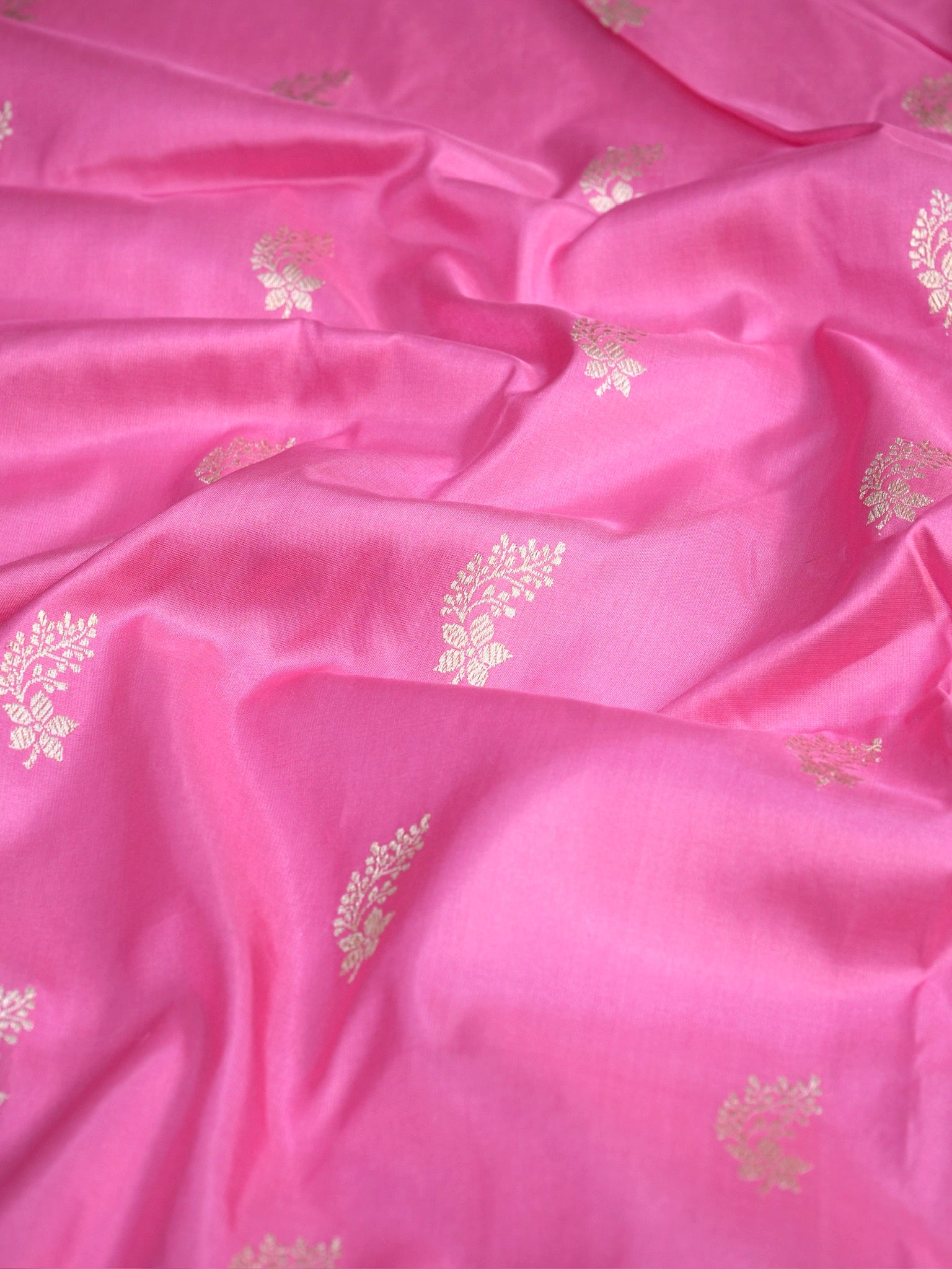 Baby Pink Banarasi Pure Katan Silk Tilfi Kadhwa Saree with Meenakari