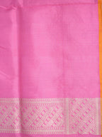 Baby Pink Handwoven Banarasi Pure Katan Silk Tilfi Kadhwa Saree with Meenakari Border