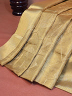 Tissue Silk Embroidered Saree – Golden Beige