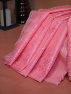 Vibrant Pink Soft Silk Floral Embroidered Saree