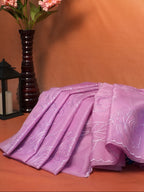 Soft Silk Embroidered Saree – Lavender Pink