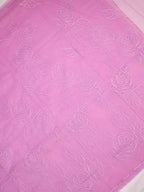 Soft Silk Embroidered Saree – Lavender Pink