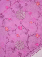 Soft Silk Embroidered Saree – Pastel Lavender