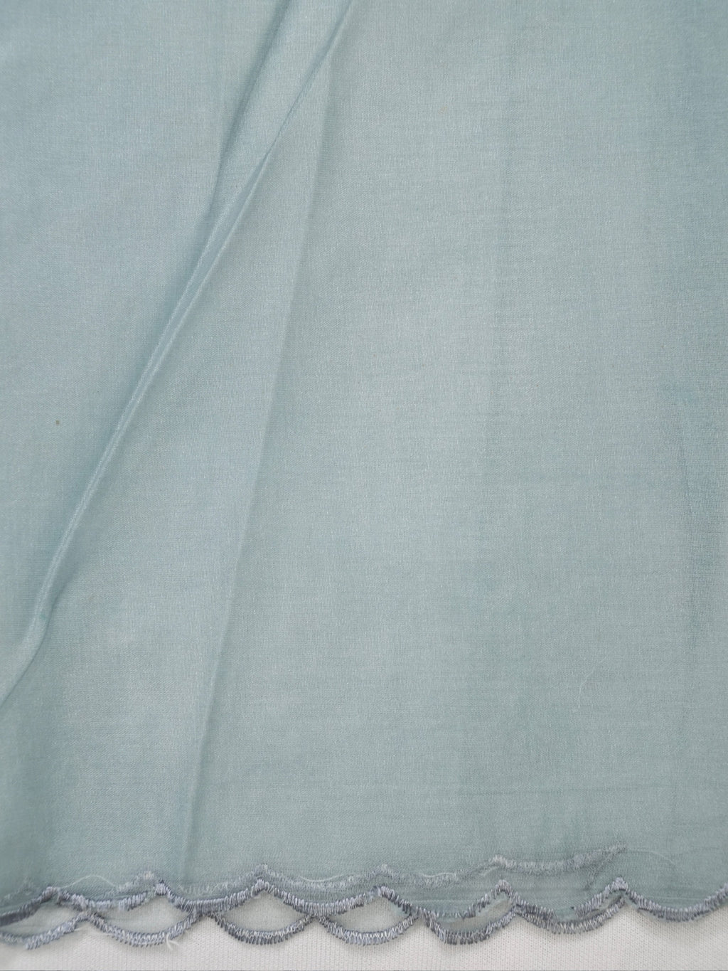 Serene Ice Blue Organza Soft Silk Floral Embroidered Saree